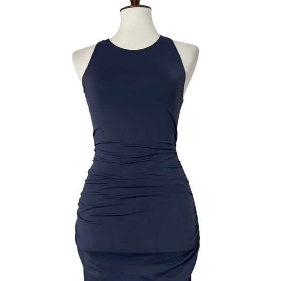 Aritzia Babaton Contour Women's‎ Ruched Racer Sleeveless Mini Dress Size S - Picture 7 of 11